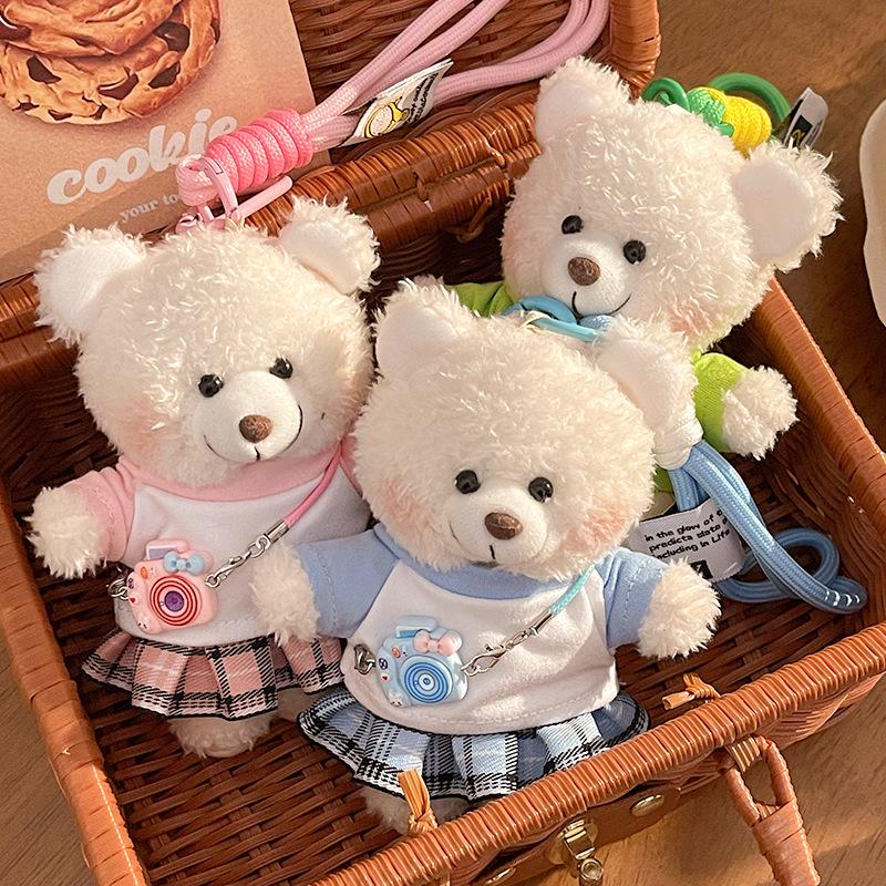 Adorable Little Bear Plush Keychain: Cute Bag Pendant & Gift for Best Friend