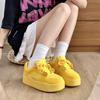 Dopamine Thick-soled Heightening Versatile Breadboard Shoes Women's Ins Summer New Yellow Casual Shoes