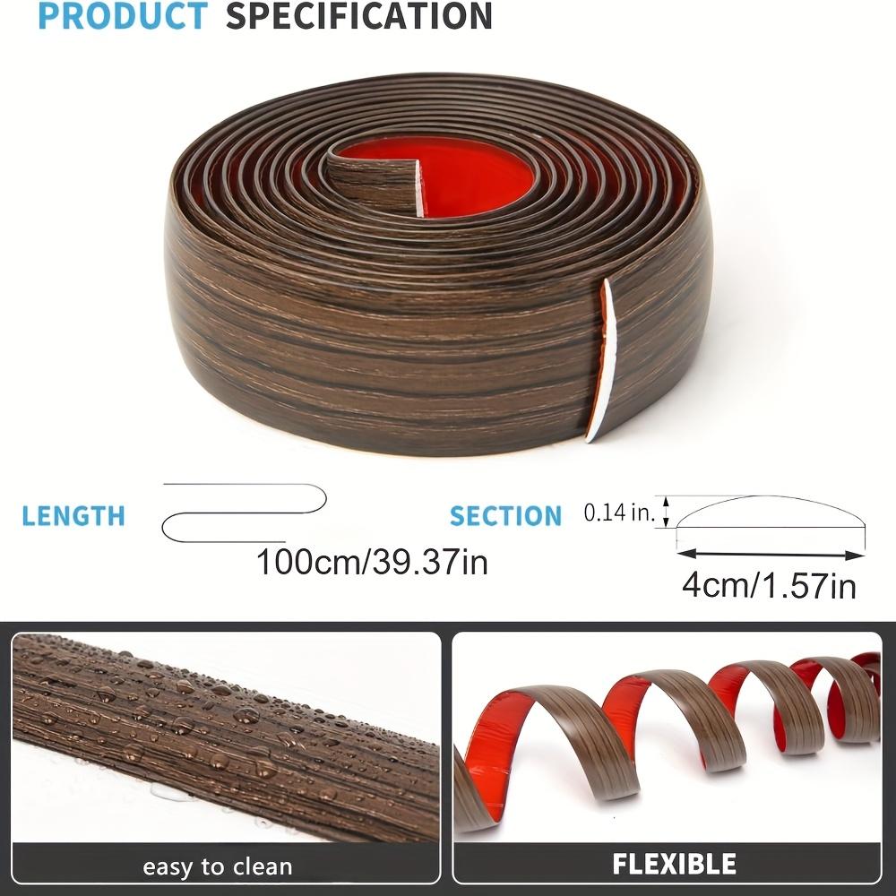 1pc Self-Adhesive Wood Grain Floor Edge Strip - Perfect for Door Seam Accent, and Matte Surface Application, Door Stitching Accessories, Home Decor