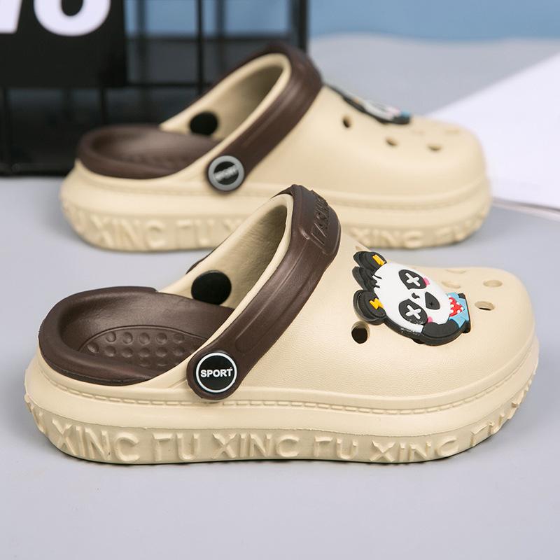 Children's Sandals Summer Baotou Boys and Girls Slippers Zhongtong Hole Shoes Breathable Children's Beach Shoes Classmates