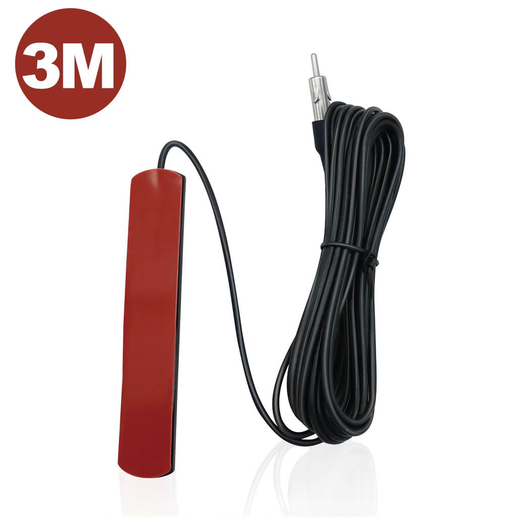Car Radio Antenna AM FM Electronic Radio Antenna Front Windshield Signal Amplifier Booster 12V Universal Antena Booster 5/3m