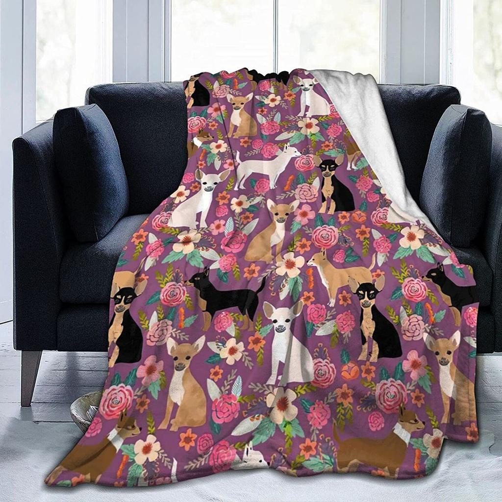 Flannel Fleece Modern Throw Blanket, Cartoon Style Koala Bears Blue Pattern Throw for Spring Recliner, Air Conditioning Blanket