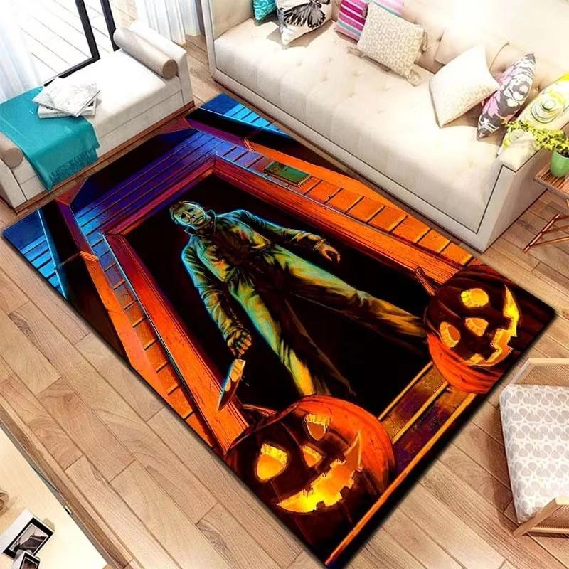 Horror Movie Bedroom Bedside Large Carpet Non Slip Soft Hallway Floor Door Mats Sofa Coffee Table Area Rugs for Home Decoration