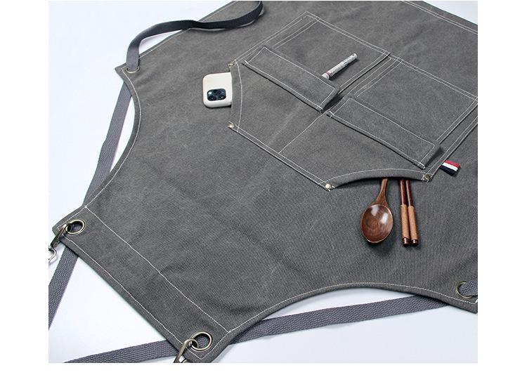 Customizable Canvas Apron for Gardening, Electricians, Carpenters, Barbers, and Coffee Shop Workwear
