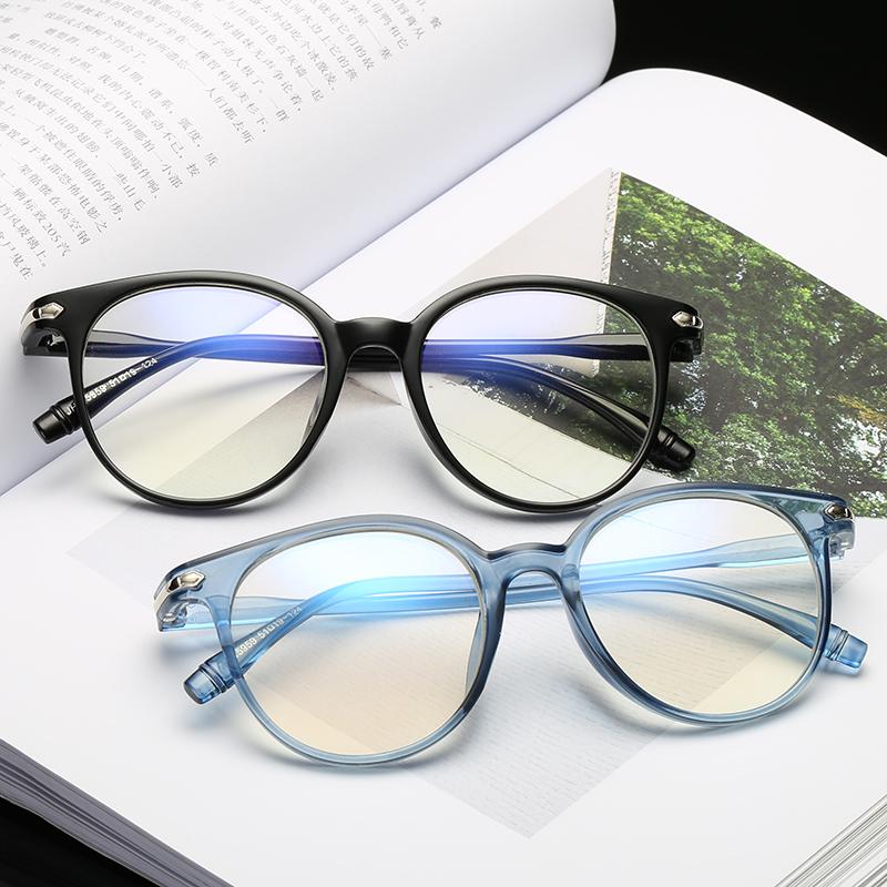 Blue Light Blocking Glasses Women Men Minimalist Round Eyewear Leisure Business Female Male Clear Anti Radiation Filter Glasses