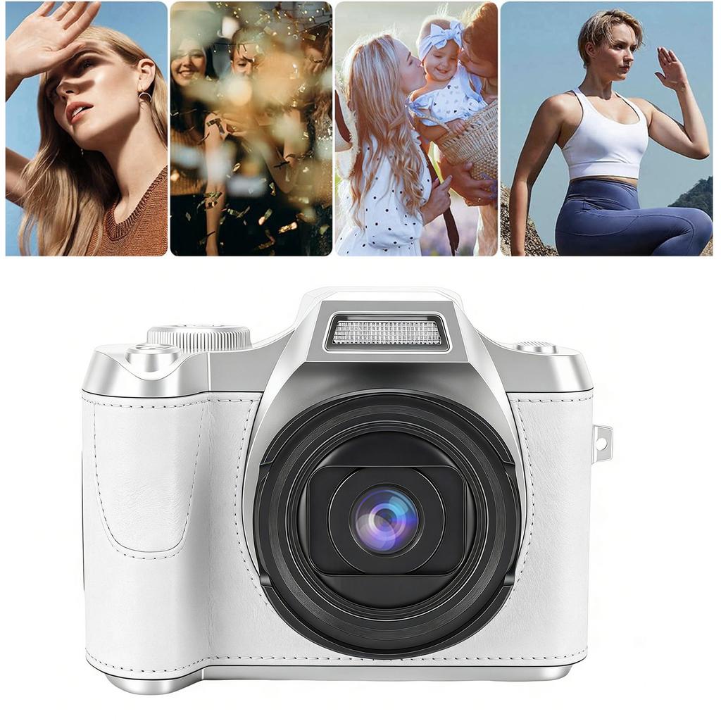 Digital Camera 1080P 48MP 2.4 Inch Screen 18x Zoom Autofocus Camera with Fill Light Keychain for Portrait Landscape