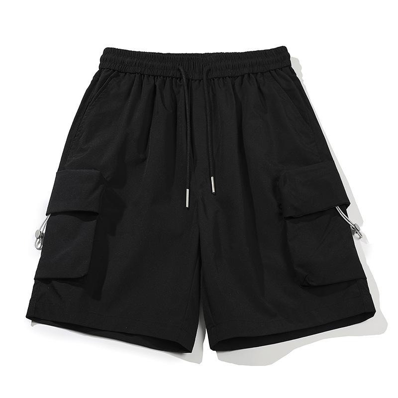 Einfarbige Herren Sommer Dünne Arbeitsshorts Herren Fünfviertelhosen Lockere Freizeithosen