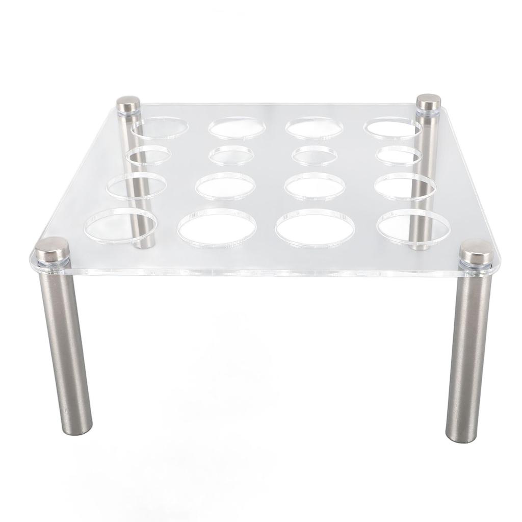 Chess Piece Die Crafting Holder 16 Holes Acrylic Board and Aluminum Support Rods for International C