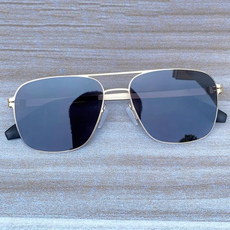 Non-polarized Oversized Thin FULL Frame No Screw Ultralight Men Suneyewear Fashion Polygon Eyeglasses