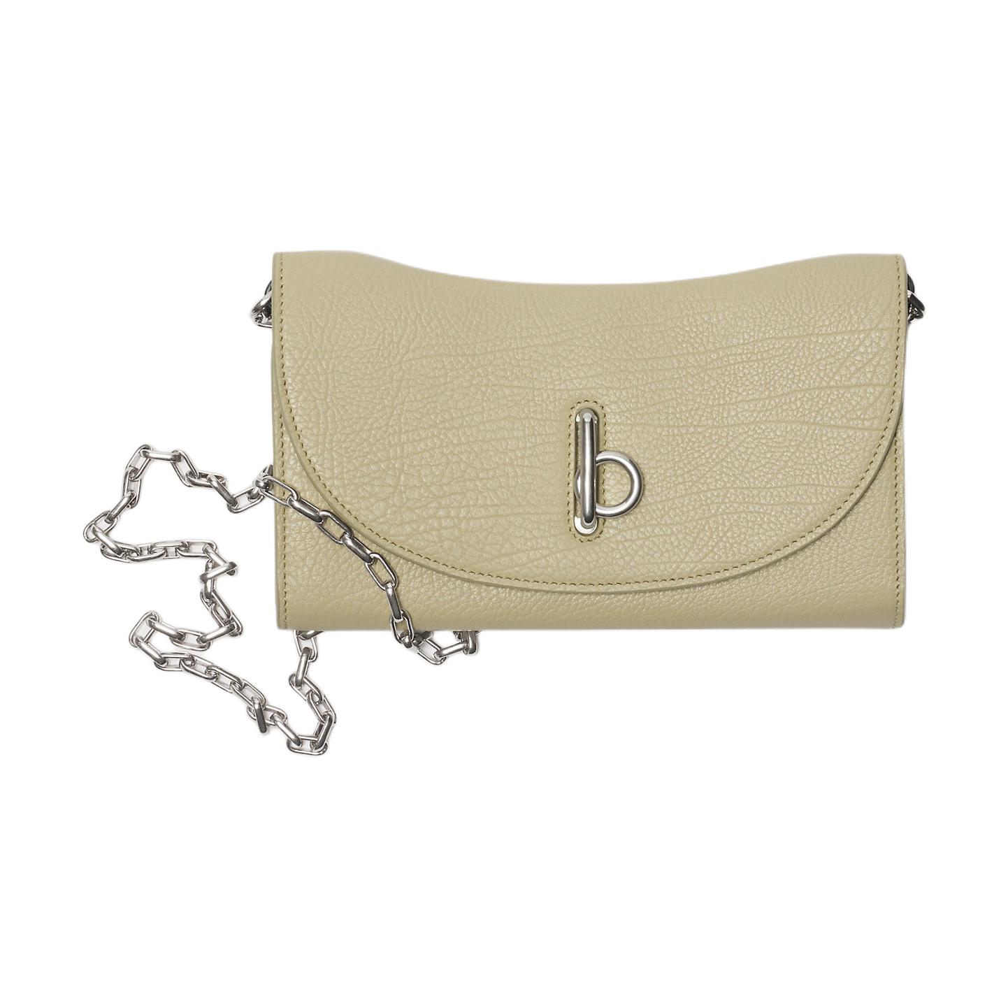 

Burberry Rocking Horse Detachable Chain Strap B-Shaped Closure Pebbled Leather Shoulder Crossbody Wallet Women wallet Orion-Beige 80954821 Basic Set (Bag+Dust Bag)