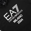 Emporio Armani EA7 SS23 Logo Letter Stripe Printed Hoodie Men Hoodies Black 3RUM04-PJ2SZ-1200