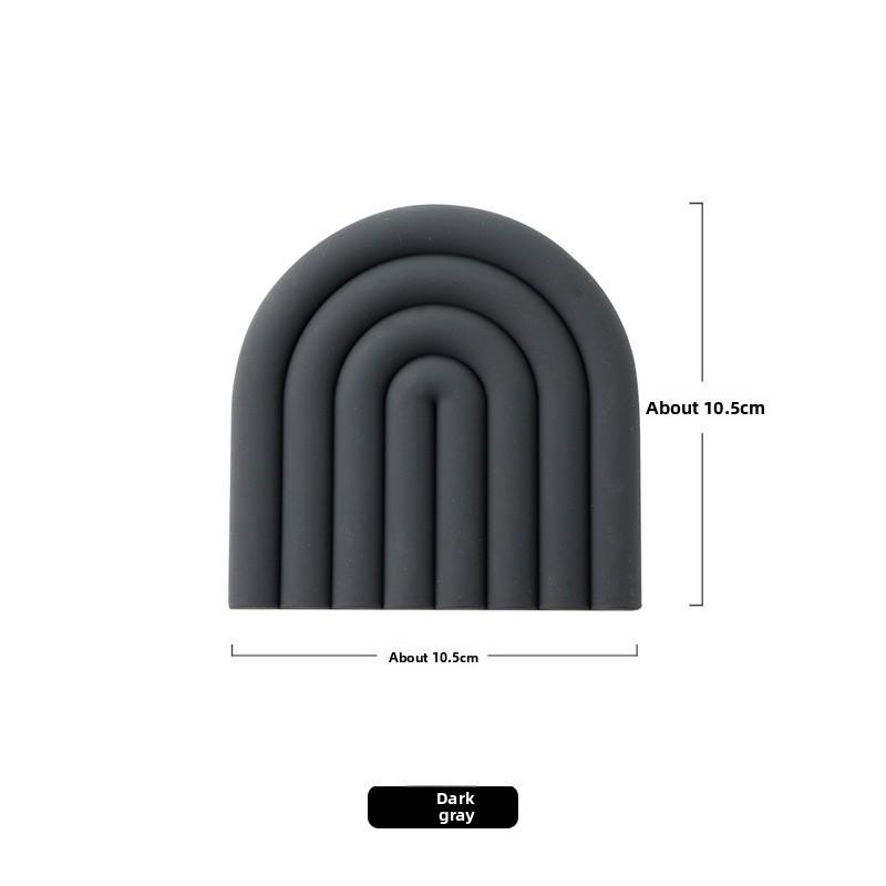 Silicone Pot Mat Insulation Pad Bowl Mat Placemat Plate Mat Silicone Mat Dining Table Home Rainbow Non-slip Mat