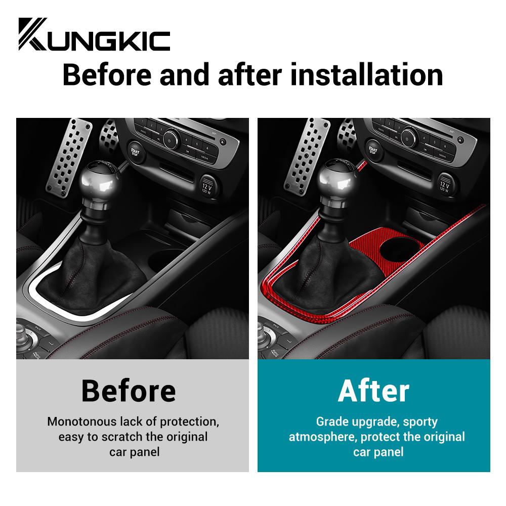 Real Soft Carbon Fiber Sticker For Renault Fluence Megane 2009 2010 2011 2012 2013 2014 2015 LHD RHD Gear Shift Interior Panel