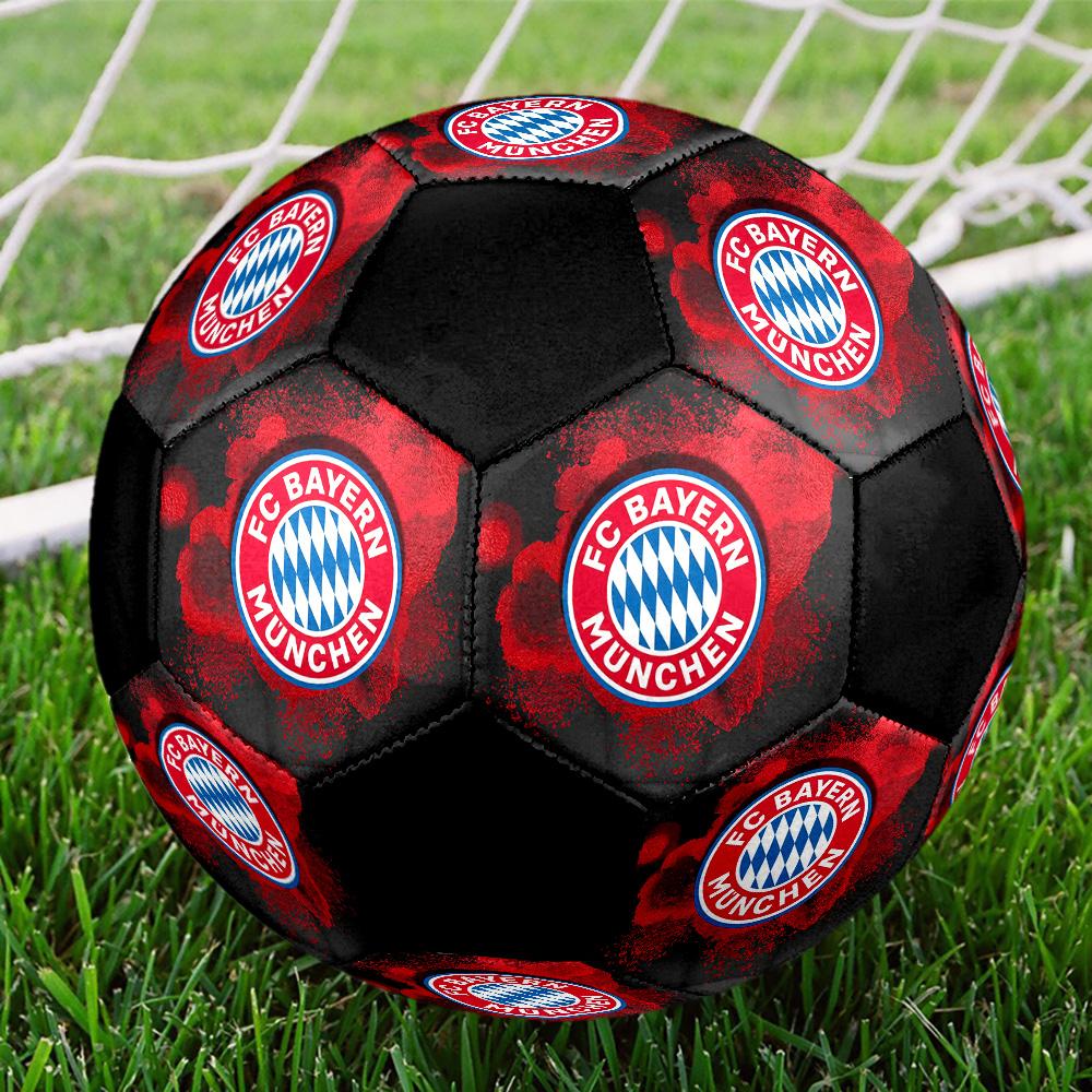 Bayern München3 Soccer Ball Colorful All Ages Machine Stitched PVC Competition Ready Durable High-Bounce.SIZE5