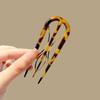 U-Shaped Fixed Hairpin with High-End Alloy Comb for Women's Updos - Ancient Style Four-Tooth Insert
