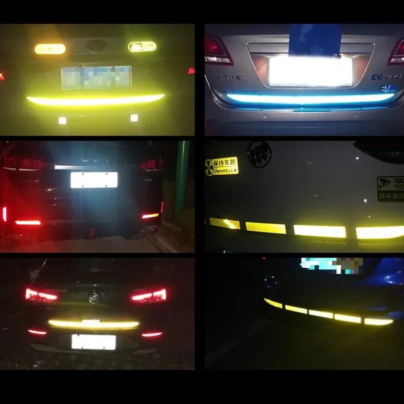 Car Sticker Reflective Warning Safety Tape Anti Collision Warning Reflective Sticker for Automobile Trunk Night Reflective Decal
