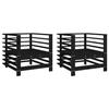 VidaXL Chaises de Jardin 2 pcs, Sièges avec Accoudoir, Fauteuils avec Dossier, Meuble de Terrasse Patio Extérieur, Noir Bois 825629