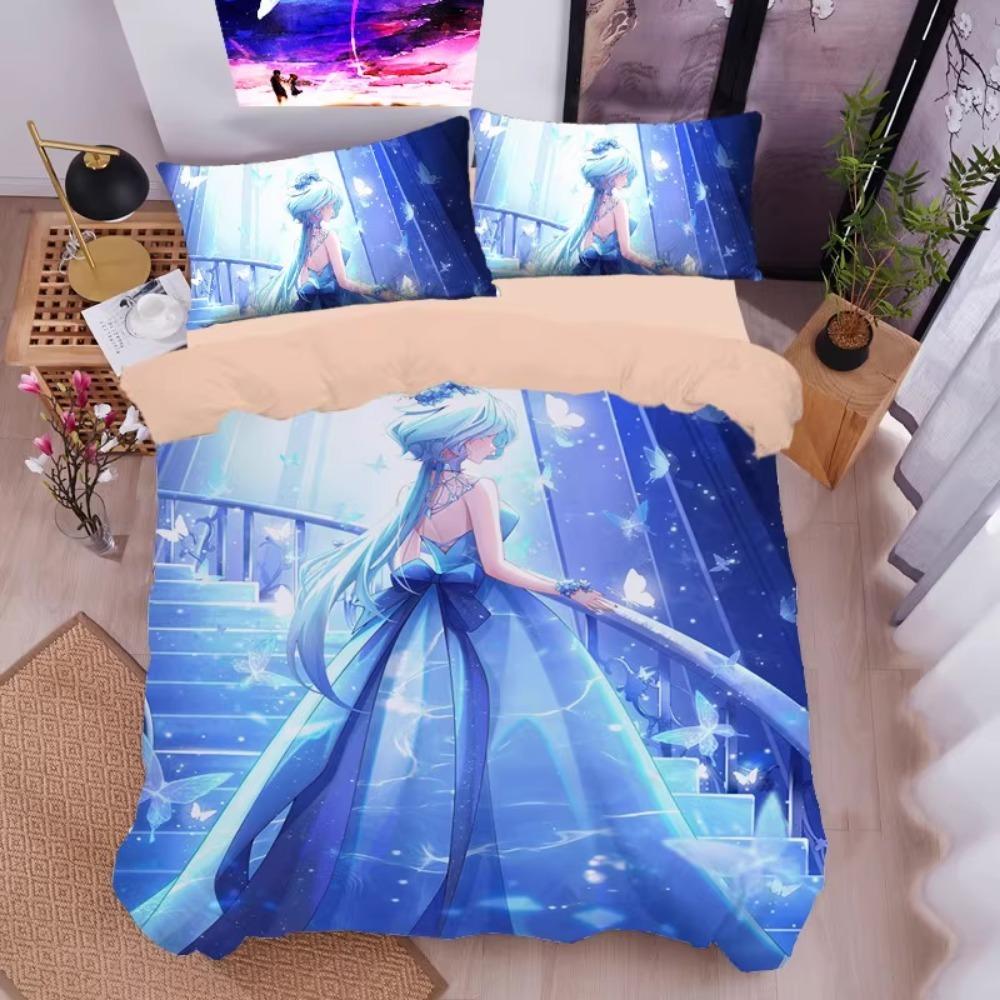 Anime character,Microfibre Bedding Sets,Children'sBirthday Gift  with Zip Room Decor Duvet Cover for Teenagers Adult Duvet Cover