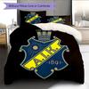 FC AIK Pattern Bedding Home Decoration Birthday Gift (1 * Duvet Cover + 2 * Pillowcase, Without Core)