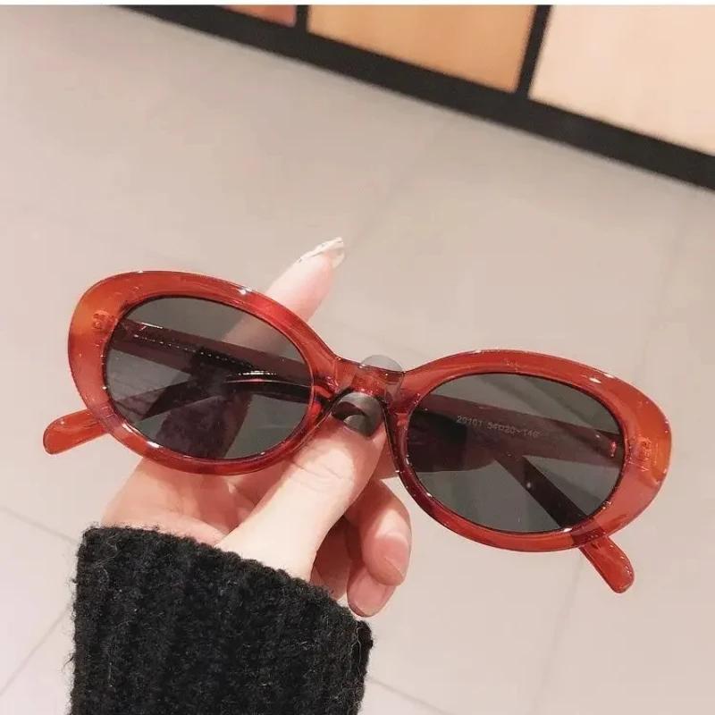Small Oval Cat Eye Sunglasses for Women Vintage Designer UV400 Trendy Eyewear Female Sun Glasses Gafas De Sol
