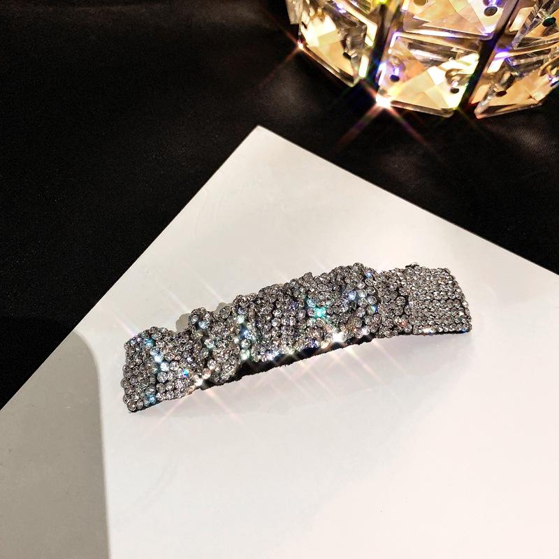 Korean Dongdaemun 2022 Rhinestone Side Hair Clip - Celebrity Style BB Clip for Bangs