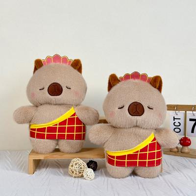 Funny Transformed Into Tang Monk Kapibala Doll Plush Toy Capybara Doll Children's Rag Doll Buddhist Gift