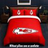 Kansas City Chiefs Design Bed Bedding Set 1 Duvet Cover + 2 Pillowcases Soft Breathable Household Bed Linens