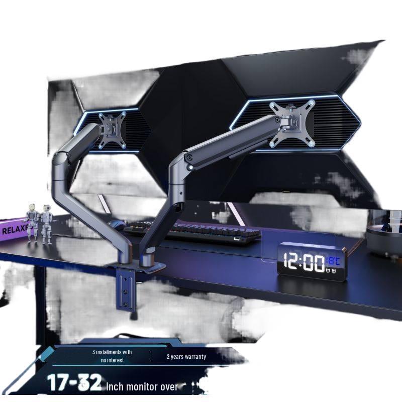 Dual Screen Laptop Display Stand with Adjustable Lifting Base