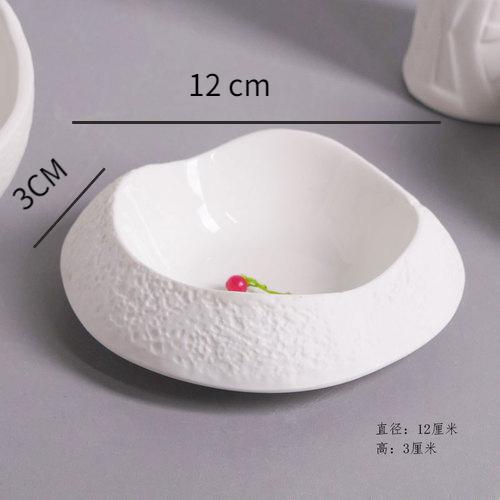 

Керамическая тарелка для ресторана, креативная тарелка для десерта, закуски, французская коммерческая тарелка для западной кухни, тарелка особой формы