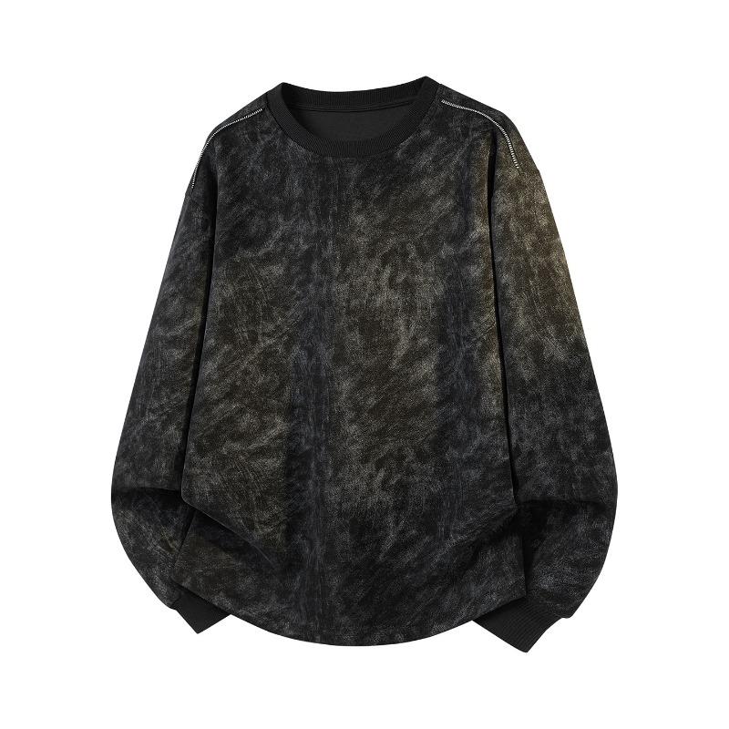 Men S Vintage Loose Fit Crew Neck Long Sleeve Sweatshirt For Teens