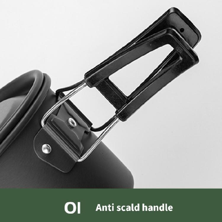 Outdoor NonStick Camping Cookware with Lid Outdoor Cooking Pots Portable Cooking Utensils for Outdoor Camping Picnic