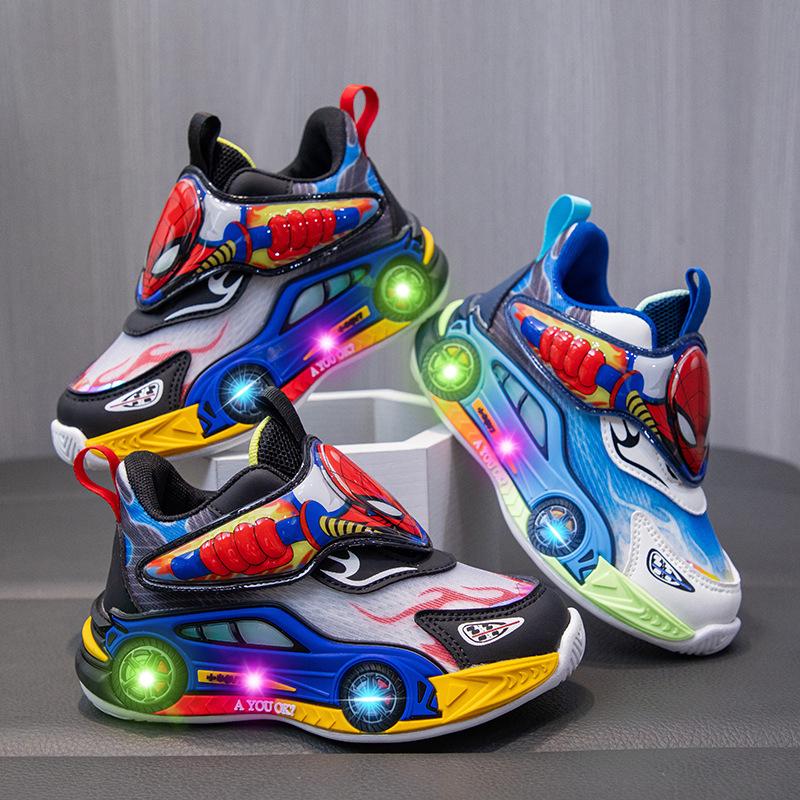 Children's Basketball Shoes Breathable and Comfortable Boys' Casual Luminous Soft-soled Sports Shoes