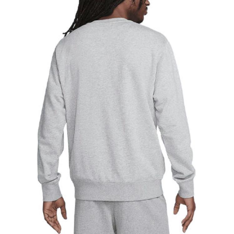 Nike Logo Embroidered Pattern Round Neck Knitted Sweatshirt Men Sweatshirt Dark-Gray FZ5203-063