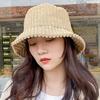 Corduroy Winter Bucket Hat for Women Girl Fashion Fishing Caps Autumn Outdoor Fisherman Hats