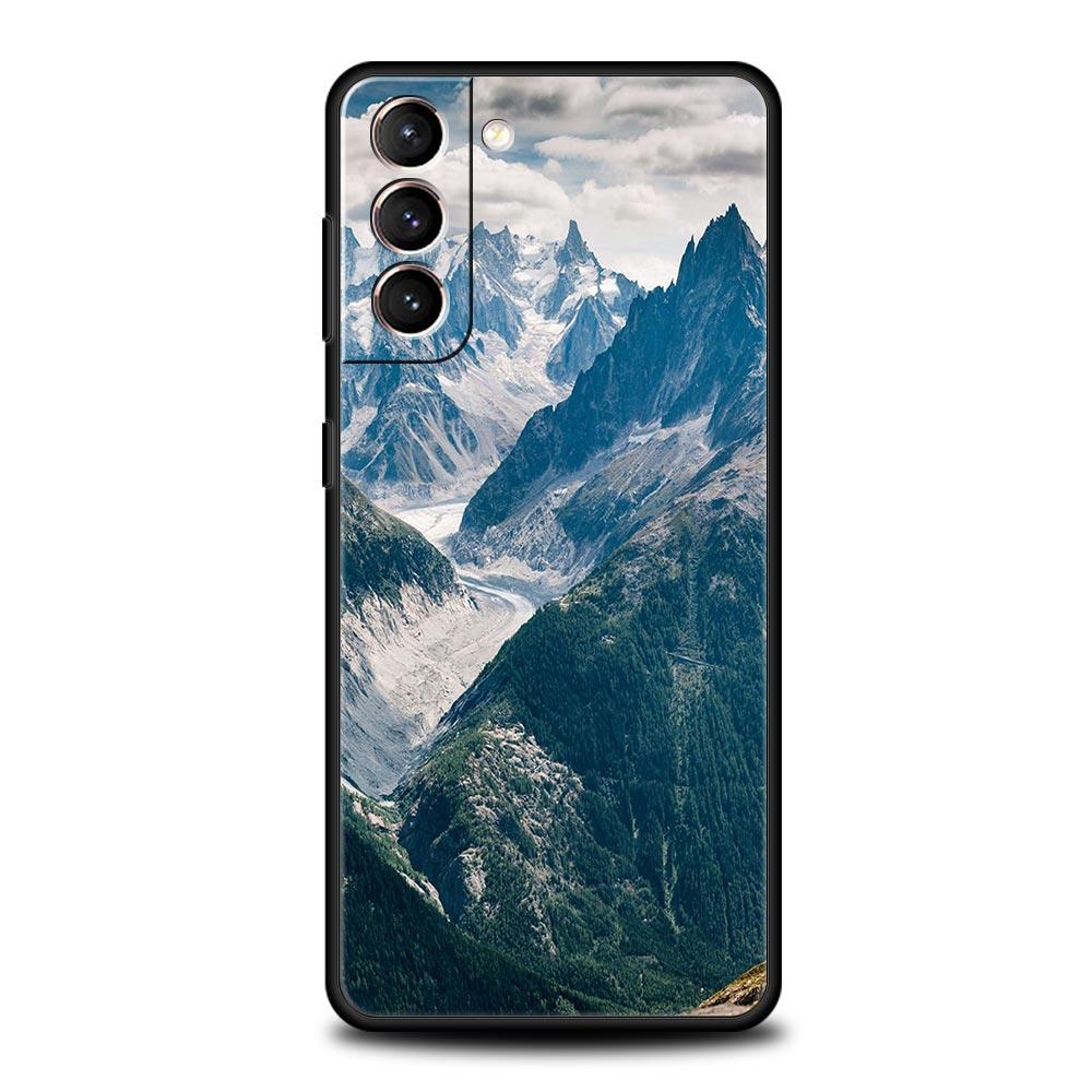 Pouzdro na telefon s motivem lesa, pláže a východu slunce, hor a přírody pro Samsung Galaxy S23 S22 S21 S20 FE Ultra 5G S10 S10E S9 S8 Plus 10 20 Cover