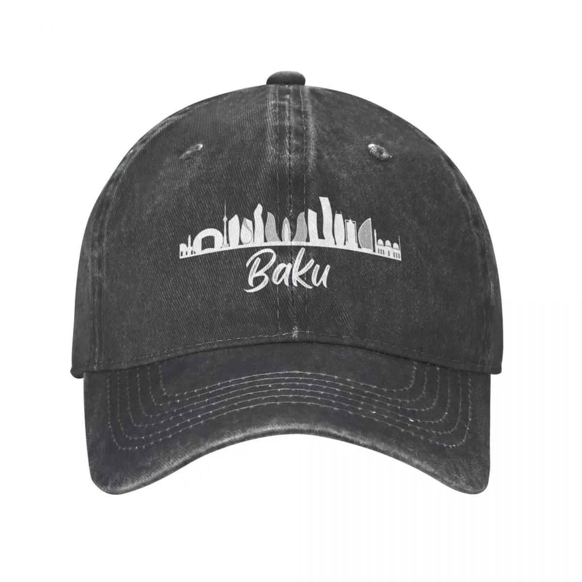 

Baku Azerbaijan Cityscape Skyline Silhouette Baseball Cap Custom Cap Military Tactical Caps Cosplay Woman Hats Men S