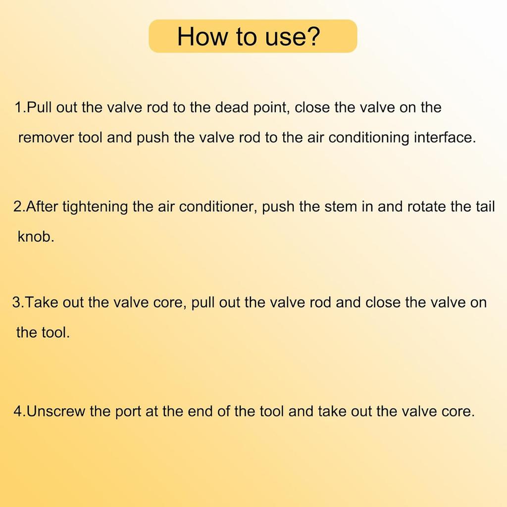 Valve Core Remover Taller Tool And HVAC Service Wrench Set With Hex Bit Adapters, Dual Size SAE 1/4 To 5/16 Port, 5/16'', 3/8'' Refrigeration Service