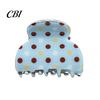Sturdy Hair Claw Clip Back Head Claw, Strong Bite Force Clip, Dot Print Large for Women Anti-Slip Teeth Accessory Daily Wear Metal Spring