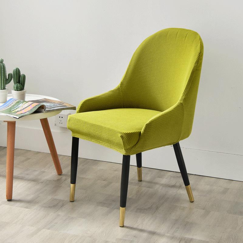 European Leather Dining Chair Cover with Curved Backrest, Thickened Universal Design for Household Chairs and Stools
