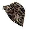 Sequined Leopard Print Bucket Hat Spring and Autumn Hat Women's Double-sided Bucket Hat Showing Face Small Sunshade Basin Hat