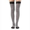Halloween & Christmas Striped Thigh-High Cosplay Socks: Women's Slimming Over-the-Knee Stockings