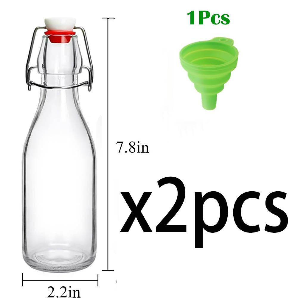 

Swing Top Glass Bottles 8.5oz,Flip Top Glass Bottle with Airtight Lid for Fermentation,Mead,Coquito,Vinegar,Beer,Kefir,Juice,Oil 250ml