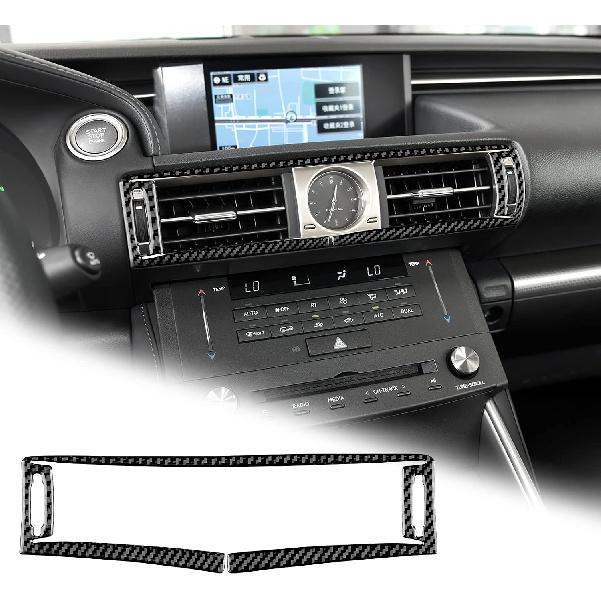 AIRSPEED Car Center Console Button Frame Cover Carbon Fiber AC Control Panel Interior Trim Accessories for Lexus IS250 IS300 IS350 IS200T 2013-2019,