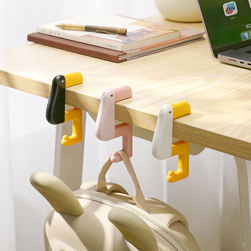 Punch-Free Hanging Bag Hook Cute  Student Desk Side Hanging Bag Artifact Desk Edge Hook Gaming Headset Desk Hanger