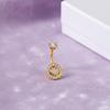 Fashion Crystal Rhinestone Belly Button Rings Stainless Steel Swan Pendant Navel Nail For Women Body Sexy Piercing Jewelry