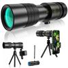 Leistungsstarkes 10-300x40 HD Monokular-Teleskop mit Fernrohr-Zoom, Stativ und Handy-Clip für Outdoor-Jagd, Camping und Tourismus