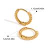 Stylish Unique Stainless Steel Geometric Statement Waterproof Earrings Gold 18 K Plated Trendy Metal Texture Jewelry for Wo