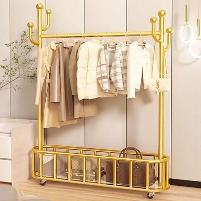 Reinforced Vertical Clothes Drying Rack with Wheels for Living Room & Bedroom Storage