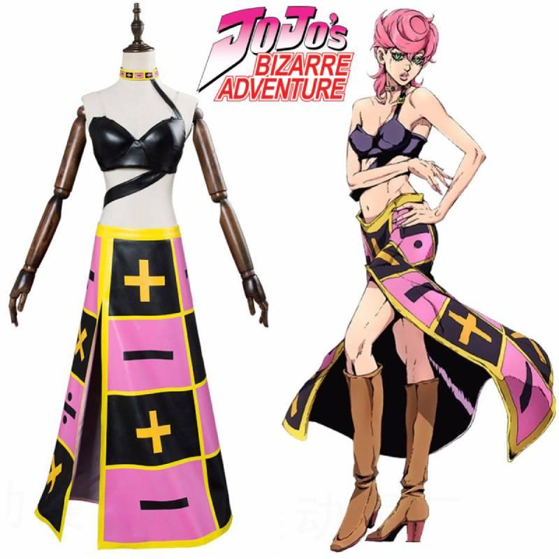 Adventure Jojos Bizarre Trish Una Cosplay Suit Soft Cotton Fabric Fans Gift