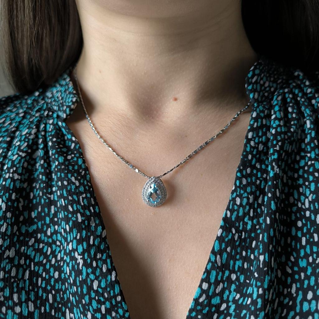 Серебряная подвеска с топазом 2.955ct (2179597)